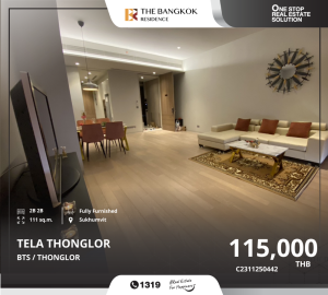 For RentCondoSukhumvit, Asoke, Thonglor : Best Deal! 115000 / month Luxurious Condo Living at Tela Thonglor