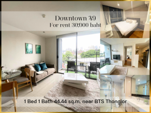 For RentCondoSukhumvit, Asoke, Thonglor : ❤ 𝐅𝐨𝐫 𝐫𝐞𝐧𝐭 ❤ Condo DOWNTOWN Sukhumvit 49, allows pets, 1 bedroom, fully furnished, 5th floor, 44.44 sq m. ✅ near BTS Thonglor