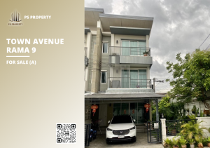 For SaleTownhousePattanakan, Srinakarin : 3-story townhouse for sale 📍Town Avenue Rama 9 (Town Avenue Rama 9)🔥🔥 size 35 sq m, corner house.