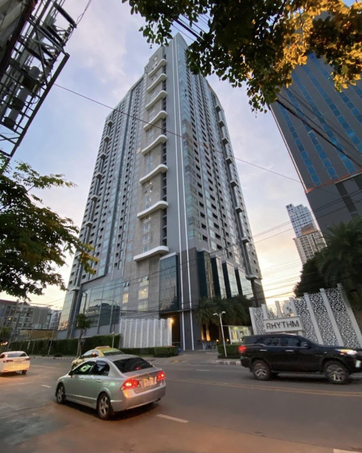 For RentCondoOnnut, Udomsuk : 🎏🪅Rhythm Sukhumvit 50🪅🎏🚇Near BTS Onnut 100 meters, 35 sq m room, 11th floor, unblocked view, 1 bedroom, 1 bathroom, free full set of furniture, 2 air conditioners, 1 TV, 1 washing machine, full set of kitchenware, opposite Loei On Nut 50, selling price 4.