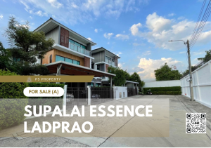For SaleHouseLadprao101, Happy Land, The Mall Bang Kapi : 3-story twin house for sale ✨Supalai Essence Ladprao✨ interior design, built-in throughout, beautifully decorated, 4 bedrooms, 4 bathrooms 📱LINE: @psproperty