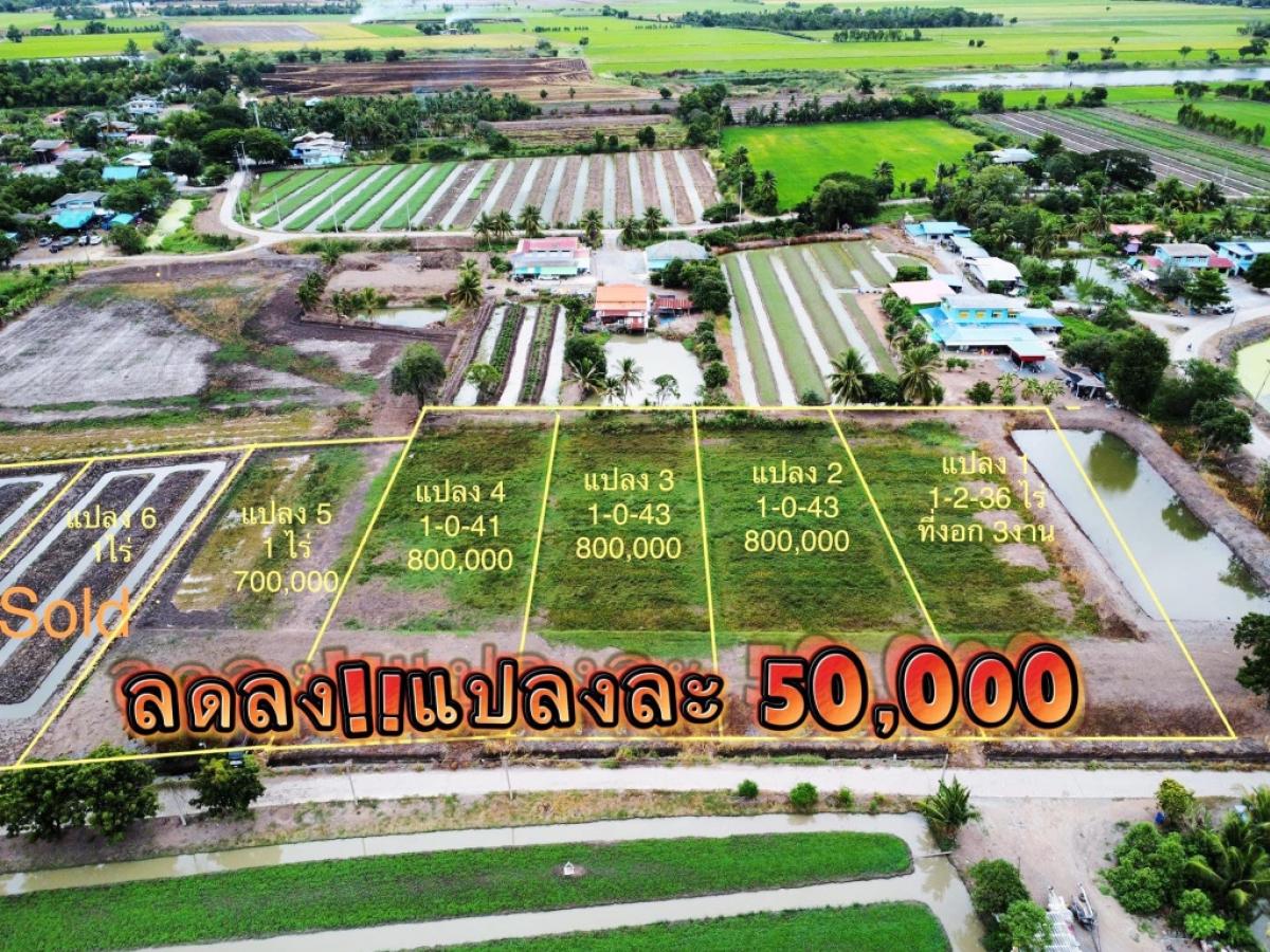 For SaleLandAyutthaya : Land, divided plot, Khusalot, Lat Bua Luang, Ayutthaya Province.