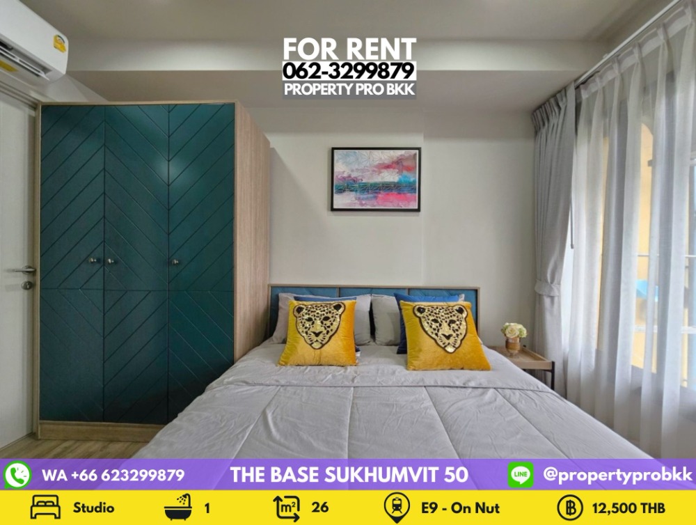 For RentCondoOnnut, Udomsuk : 🌟🌟 For Rent The Base Sukhumvit 50: a studio-type unit near BTS On Nut