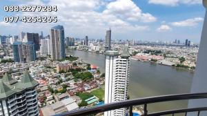 For SaleCondoWongwianyai, Charoennakor : Condo for sale, Supalai River Charoen Nakhon, 125 sq m, 2 bedrooms, 2 bathrooms, top floor 41, Chao Phraya River view, Asiatique, cheapest price.