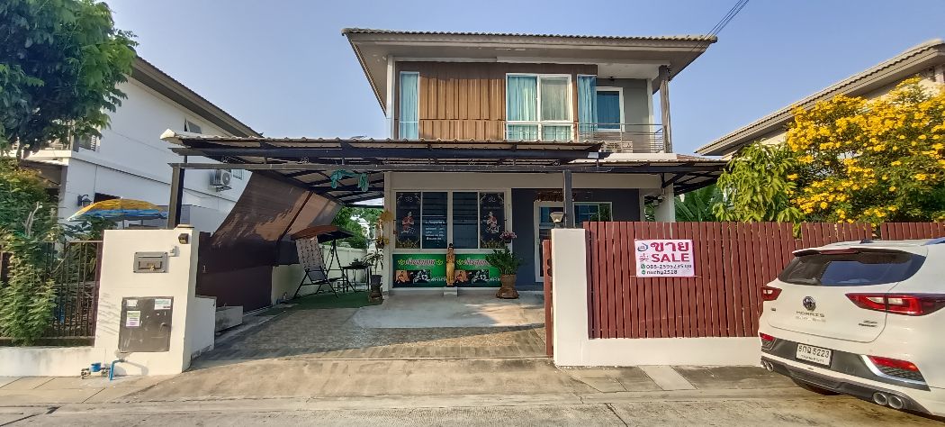 For SaleHouseSamut Prakan,Samrong : Single house for sale, beautiful house ready to move in For sale with furniture, Pruklada Bangna, 160 sq m, 50 sq m, additional garage and around the house.