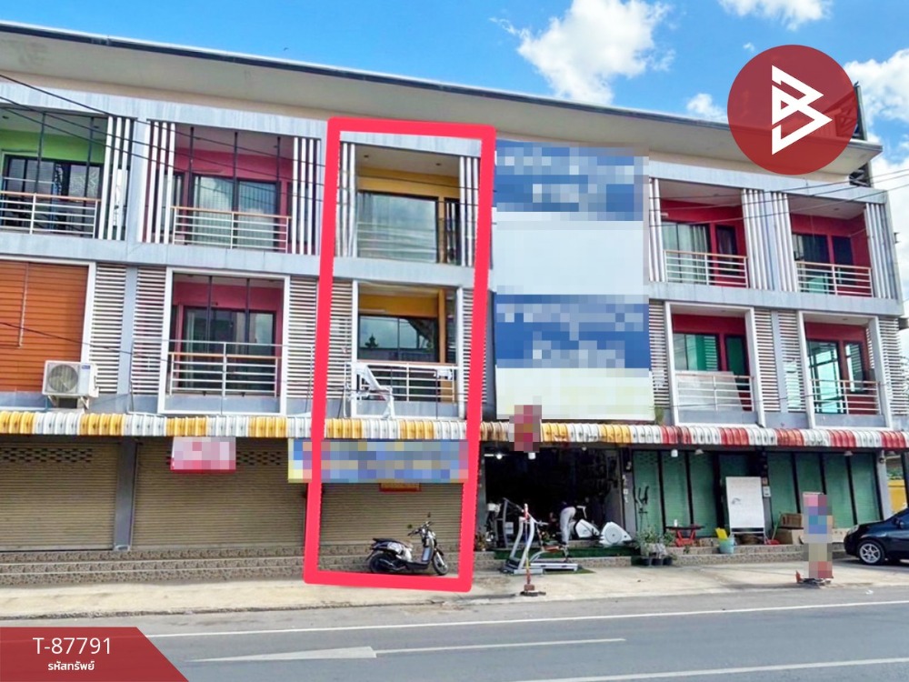 For SaleShophouseRatchaburi : Commercial building for sale, 3 floors, area 22.8 square wah, Na Muang, Ratchaburi