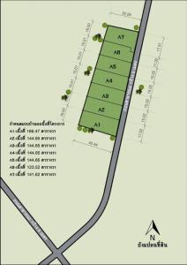 For SaleLandAyutthaya : Land for sale, divided into 2 beautiful plots remaining, behind Si Khwa Rural Highway Development Market.