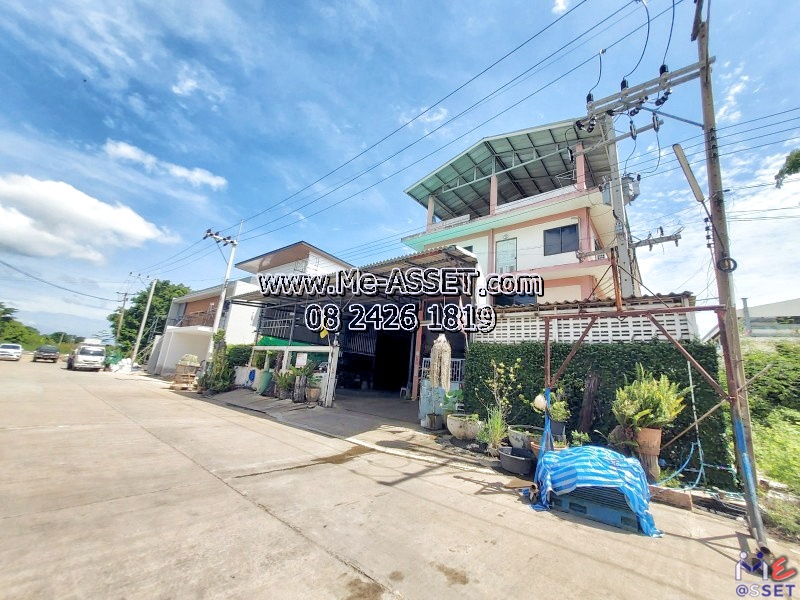 For SaleHouseMahachai Samut Sakhon : Factory and warehouse for sale, Soi Sukhapiban 2, Petchkasem 122, Om Noi, Krathum Baen, Samut Sakhon: near Om Noi 1 power station: 3.5 floors, 192.4 sq.wa., 1,300 sq.m.: CODE JN-91339