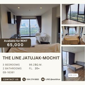 ให้เช่าคอนโดสะพานควาย จตุจักร : The Line Jatujak-Mochit 3 Beds 2 Baths for rent 65k