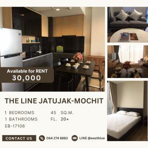 ให้เช่าคอนโดสะพานควาย จตุจักร : The Line Jatujak-Mochit 1 Bed for rent 30k 064-274-8883