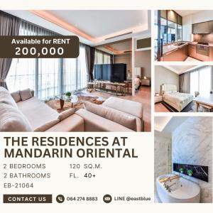 For RentCondoWongwianyai, Charoennakor : The Residences At Mandarin Oriental Bangkok, River view 200k per month