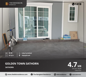 ขายทาวน์เฮ้าส์/ทาวน์โฮมท่าพระ ตลาดพลู วุฒากาศ : Golden Town Sathorn