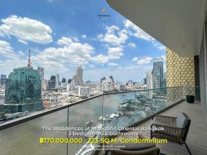 ขายคอนโดวงเวียนใหญ่ เจริญนคร : Joyce Wang Edition 3 bedroom FOR SALE : The Residences at Mandarin Oriental Bangkok CALL 093-265-4789