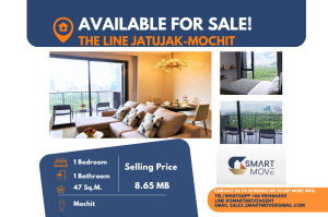 For SaleCondoSapankwai,Jatujak : Code C20230208655.......The Line Jatujak - Mochit for sale, 1 bedroom, 1 bathroom, high floor, furnished, Special Deal!!