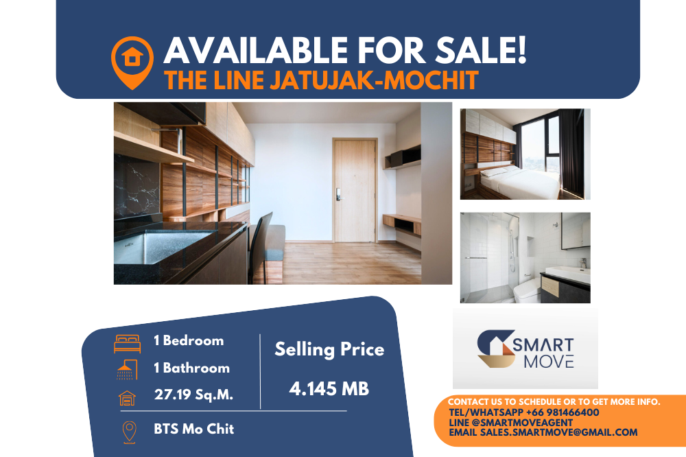 For SaleCondoSapankwai,Jatujak : Code C20240600048.......The Line Jatujak - Mochit sale with tenant, 1 bedroom, 1 bathroom, high floor, furnished, Special Deal!!