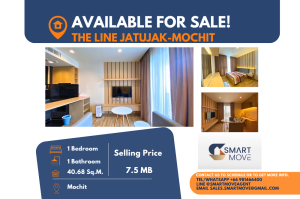 For SaleCondoSapankwai,Jatujak : Code C20230208605.......The Line Jatujak - Mochit for sale, 1 bedroom, 1 bathroom, high floor, furnished, Special Deal!!