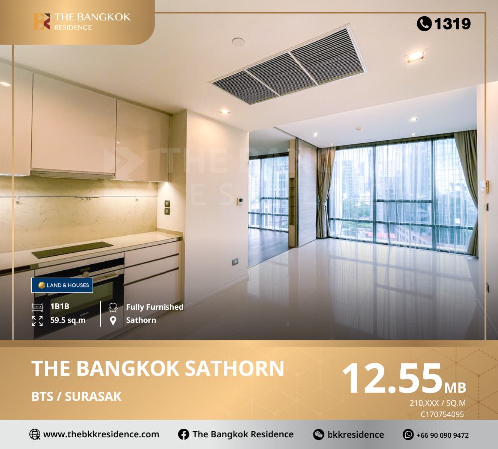 For SaleCondoWongwianyai, Charoennakor : The Bangkok Sathorn, a unique architecture with an ultra-modern design. modern decoration Complete with all amenities in one place, near BTS Surasak.