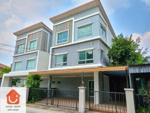 For SaleHouseRama5, Ratchapruek, Bangkruai : ✨Large twin house for sale 🏡 Casa Grand Ratchaphruek-Rama 5, large twin house, 3 floors, 4 bedrooms🛏️ Size 38.8 sq m, next to Bang Kruai - Sai Noi Road. Opposite Suan Kaew Temple