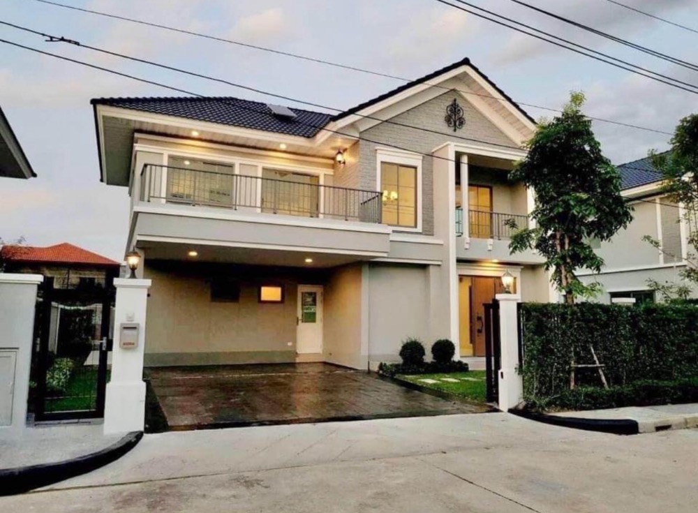 For SaleHouseLadkrabang, Suwannaphum Airport : Urgent sale, quality detached house, Perfect Residence, main road, cheapest price in the project.