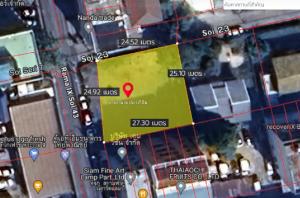 For SaleLandRama9, Petchburi, RCA : Land for sale at the entrance of Soi Rama 9, Soi 43.