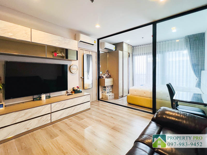 For RentCondoRattanathibet, Sanambinna : EL24R-006 Condo for Rent The Politan Rive, 1 bedroom 30 sqm Fully Furnished, Chao Phraya River View, Shuttle Service to the Purple Line train MRT Phra Nang Klao Bridge