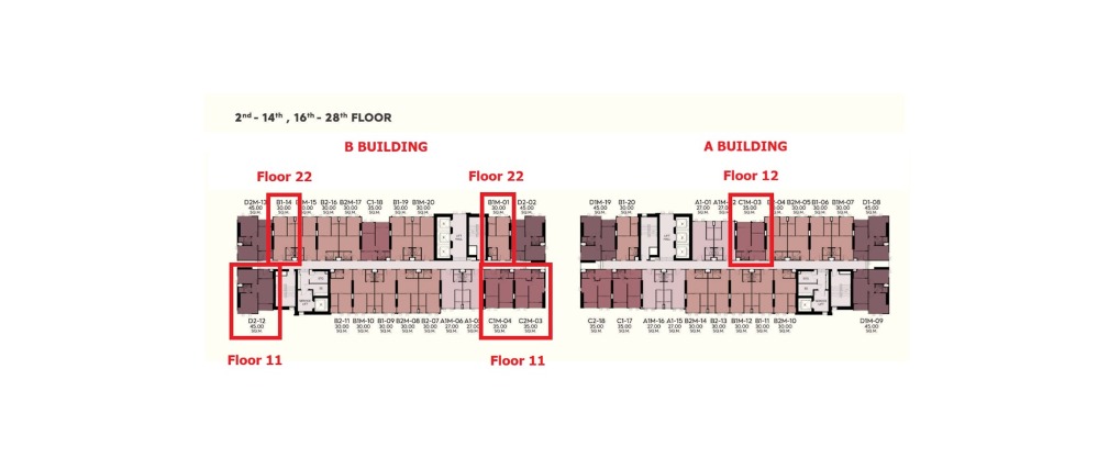 ขายดาวน์คอนโดรัชดา ห้วยขวาง : Aspire Huaikwang Foreigner Quota 30,35,45 sq.m. Investor Price