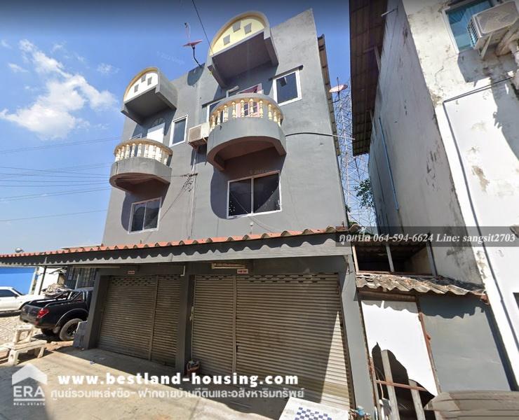 For SaleShophouseMin Buri, Romklao : 3-story commercial building for sale, corner unit, Chat Luang Village. Rat Uthit 54  Urgent sale, completely renovated, cheap price, good location.