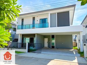 For SaleHouseNonthaburi, Bang Yai, Bangbuathong : ✨Single house for sale 🏡 Centro Ratchaphruek-345, 2-story detached house, 4 bedrooms 🛏️ Size 56.2 sq m. Next to the main road, Nonthaburi-Bang Bua Thong Bridge (Road 345)