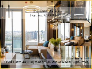 ให้เช่าคอนโดสุขุมวิท อโศก ทองหล่อ : ❤ 𝐅𝐨𝐫 𝐫𝐞𝐧𝐭 ❤ คอนโด The Esse Asoke 1 ห้องนอน modern luxury style ห้องใหม่เอี่ยม ชั้น 45 45 ตรม. ✅ ทำเลดี ใกล้รถไฟฟ้า BTS อโศก