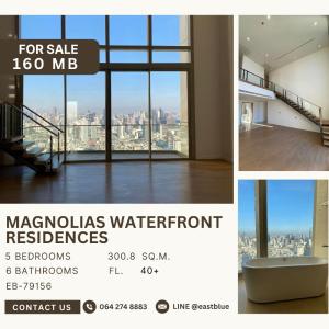 For SaleCondoWongwianyai, Charoennakor : Magnolias Waterfront Residences at ICONSIAM, largest room in the building, 300.86 sqm.160MB.