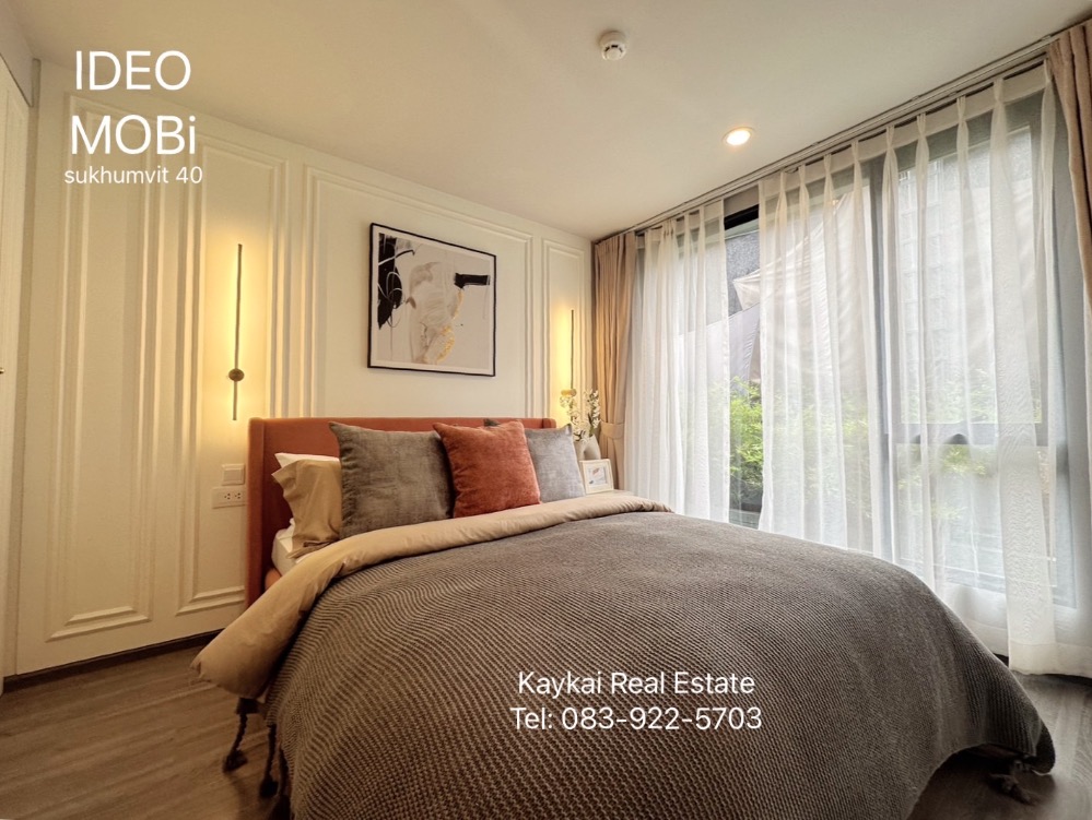 For SaleCondoOnnut, Udomsuk : Condo for sale Ideo Mobi Sukhumvit 40 1bed 4.XX, ready to decorate, free up to 5 years of equity!