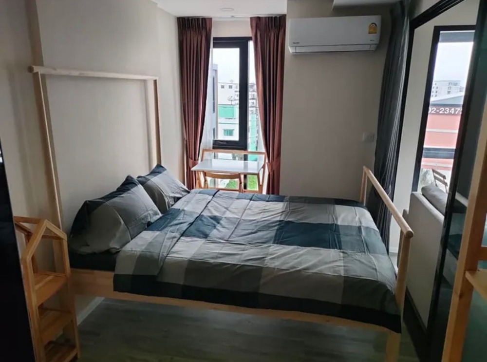 For RentCondoOnnut, Udomsuk : For rent IKON Sukhumvit 77, next to People Park, shuttle to BTS, convenient transportation, 32 sq m, 6th floor, beautiful room, fully furnished, ready to move in