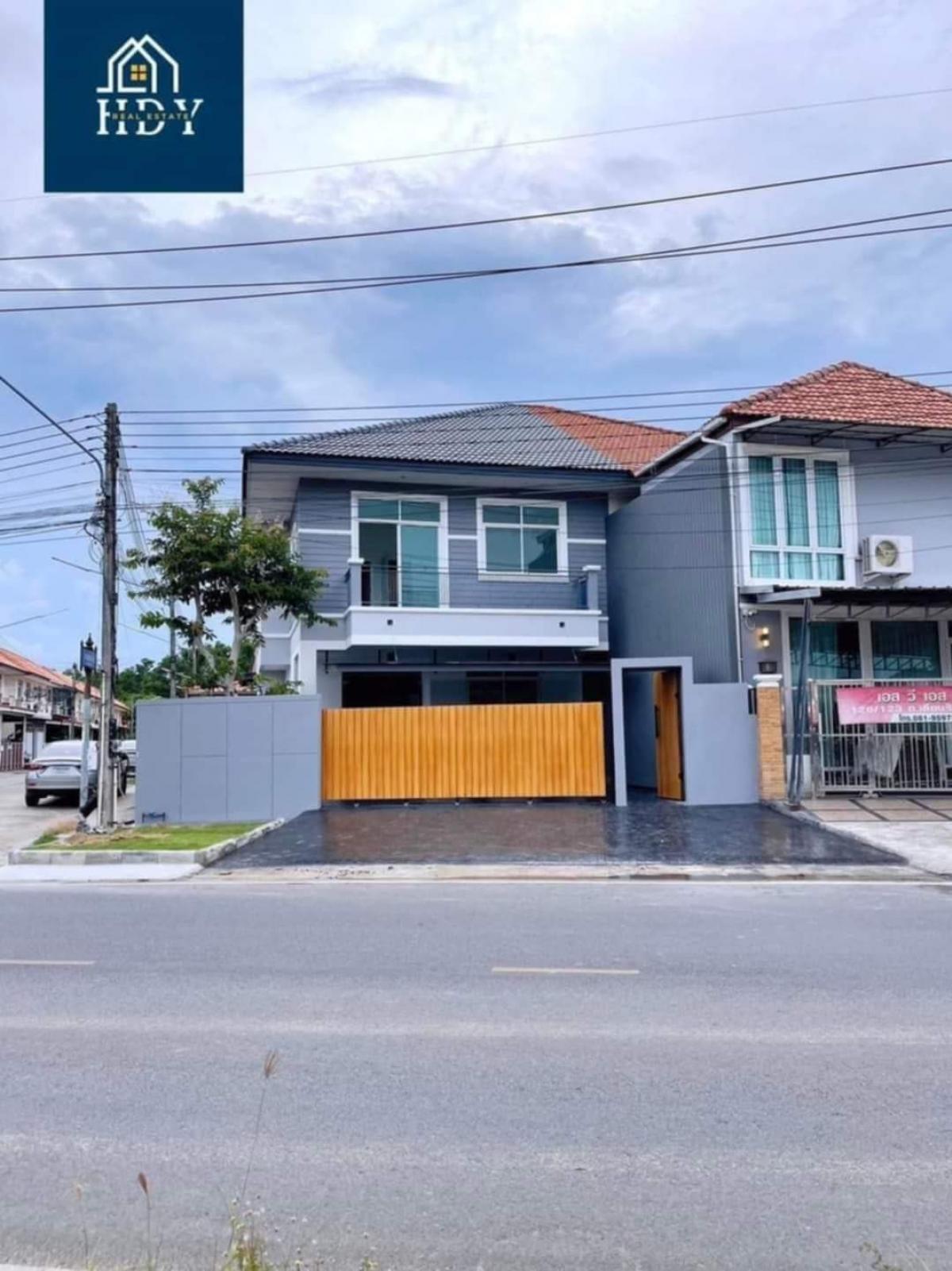 For SaleHouseHatyai Songkhla : Twin house in Hat Yai city, 2-storey detached house style