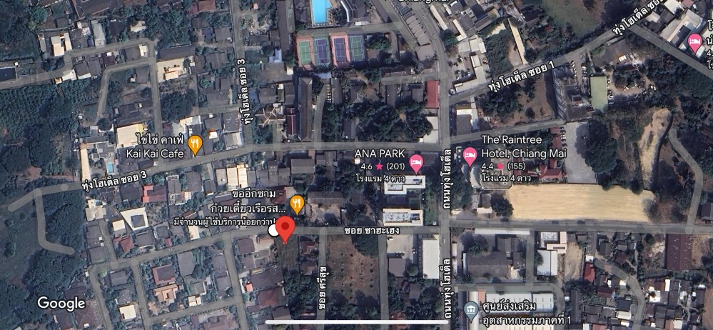 For RentLandChiang Mai : Vacant land for rent in the city 200m from the main road, Thung Hotel Road, Wat Ket Subdistrict, area 204.3 sq m, price 18,000 baht/month.