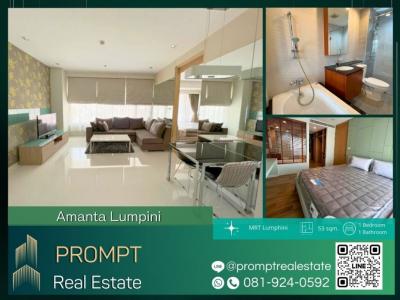 For RentCondoWitthayu, Chidlom, Langsuan, Ploenchit : AB05376 - Amanta Lumpini - 53 sqm - MRT Lumphini/ BTS Sala Daeng