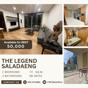 ให้เช่าคอนโดสีลม ศาลาแดง บางรัก : The Legend Saladaeng 2 Beds 2 Bath 50k per month 064-274-8883