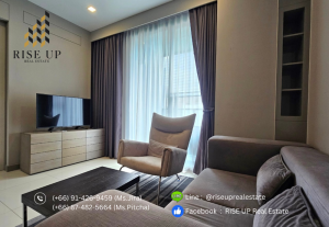 For RentCondoSilom, Saladaeng, Bangrak : For rent 📣 M Silom Condo，1 Bedroom , 1 Bathroom , 46 sq. m. , 🔥 35,000 Baht/Month 🔥