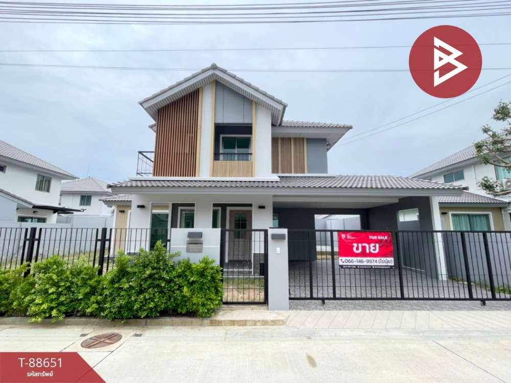 For SaleHousePattaya, Bangsaen, Chonburi : Single house for sale Grand Valley Village Sukhumvit - Bypass Nong Mon, Chonburi, ready to move in.