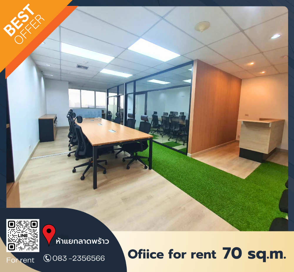 For RentOfficeSapankwai,Jatujak : Office style, fully furnished, ready to work, size 70 square meters, next to BTS Mo Chit, MRT Chatuchak, convenient travel.