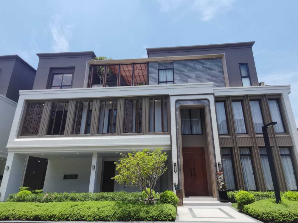 For SaleHouseRama5, Ratchapruek, Bangkruai : ◣ Type (L)◥ Single house 3 storey 4 beds | 120.50 sq.w. 556.00 sq.m. | near Central Westville 3 mins, Tops HomeWorks Ratchapruek 3 mins, The Crystal SB Ratchapruek 7 mins