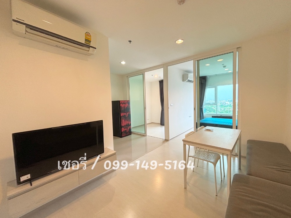 For RentCondoSamut Prakan,Samrong : LV123 for rent Aspire Erawan (One Bed Plus) large room, new, river view, good wind, fully furnished, full common area, next to BTS Erawan / call 099-149-5164