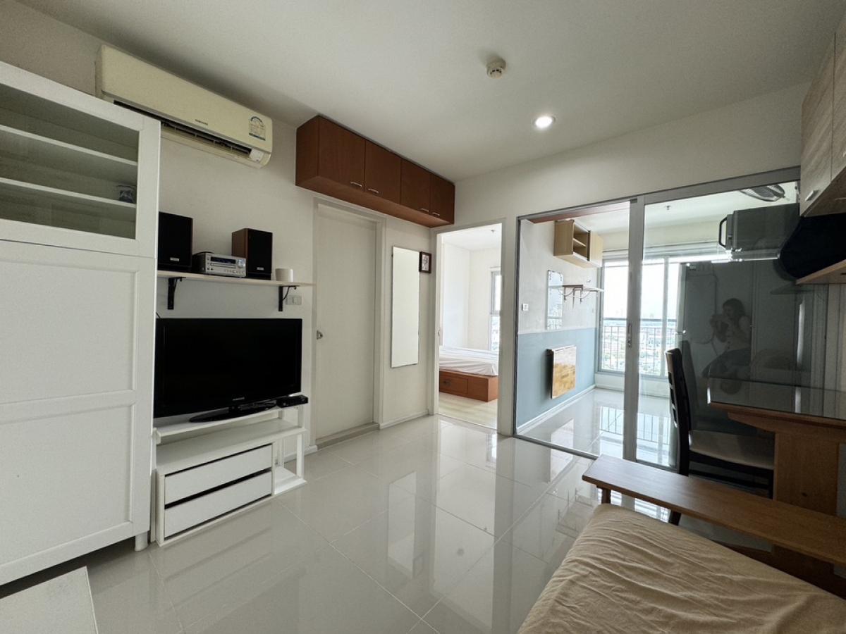 For RentCondoOnnut, Udomsuk : Short-term condo for rent, Aspire Sukhumvit 48, BTS Phra Khanong, for rent 13,000 baht, 1 bedroom, 1 bathroom, 32 sq m, 15th floor, Building S, furniture and appliances, city view, Chao Phraya River view.