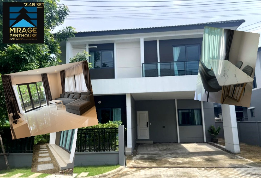 For RentHouseVipawadee, Don Mueang, Lak Si : 🔥🔥👑✨🅻🆄🆇🆄🆁🆈!!👑CORNER corner plot, beautiful new house!!🏦👑LUXURY👑beautiful house Very livable ✨There's space to catch the breeze🌳✨Fully furnished!!!!✨🔥🔥 🎯【🆁🅴🅽🆃For rent】🎯Centro Vibhavadi✅4🅱ED5✅ 57 sq