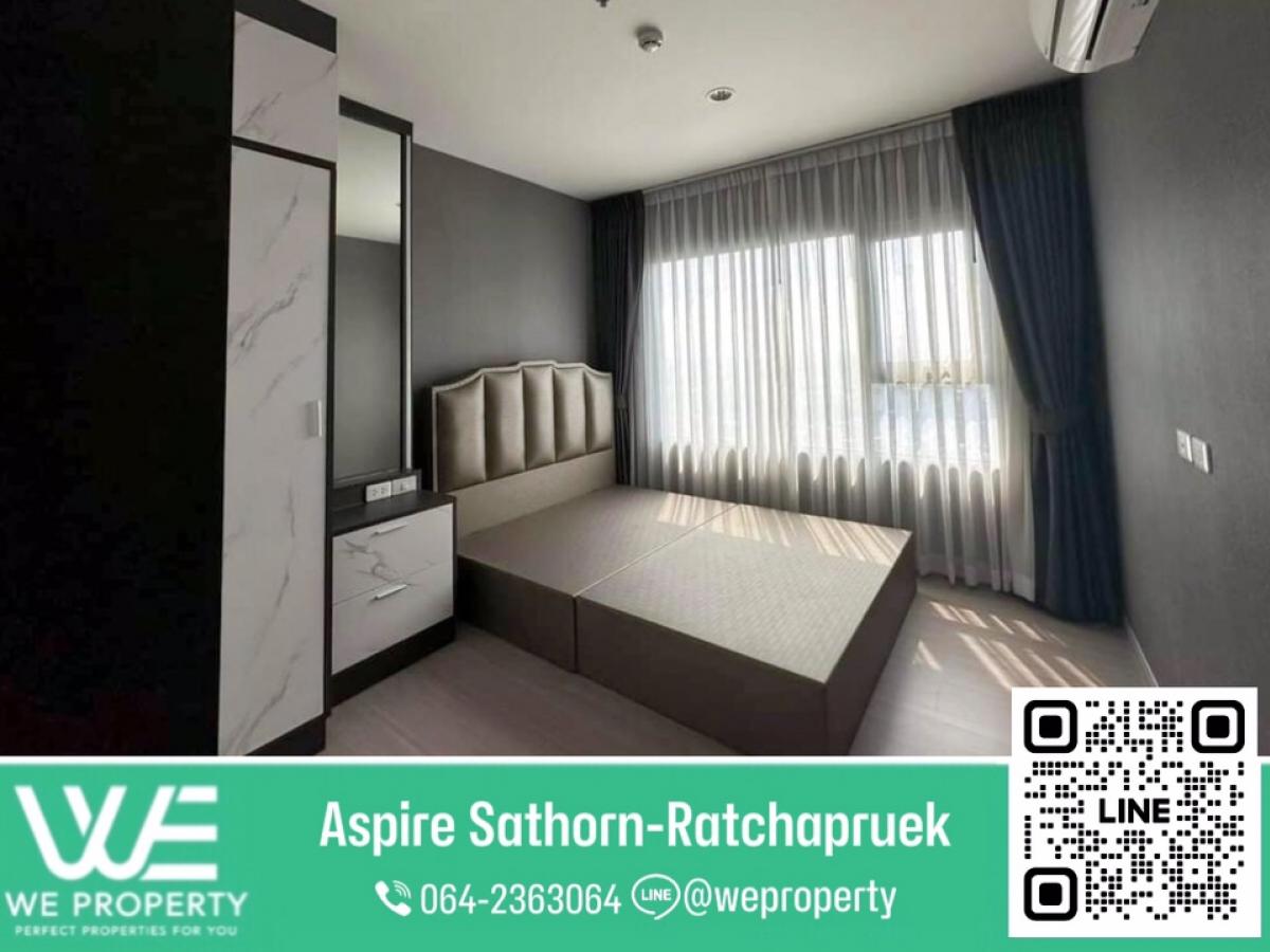 For SaleCondoThaphra, Talat Phlu, Wutthakat : The room has never been rented out. High floor, beautiful view. ⭐Aspire Sathorn-Ratchapruek