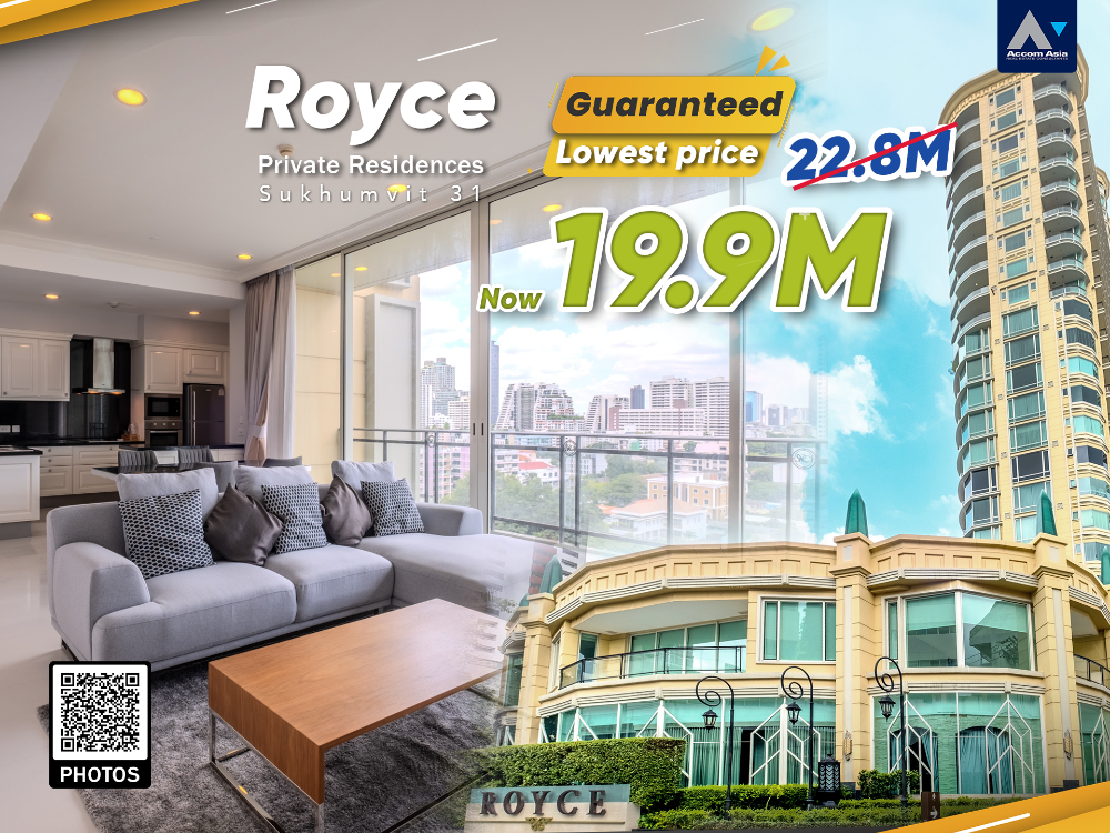 For SaleCondoSukhumvit, Asoke, Thonglor : BEST DEAL 19.90 Million. Royce Private Residences