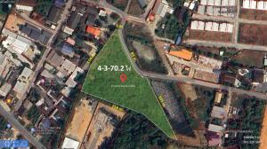 For SaleLandPhuket : Phuket land next to Soi Nai Klam 1 road, width 80 meters, area 4 rai 3 ngan 70.2 square wa.