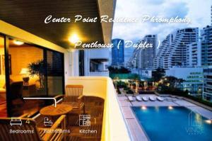 For RentCondoSukhumvit, Asoke, Thonglor : For rent Penthouse 4 bedroom ( Duplex ) Center Point Residence Phromphong 575 Sq.m.