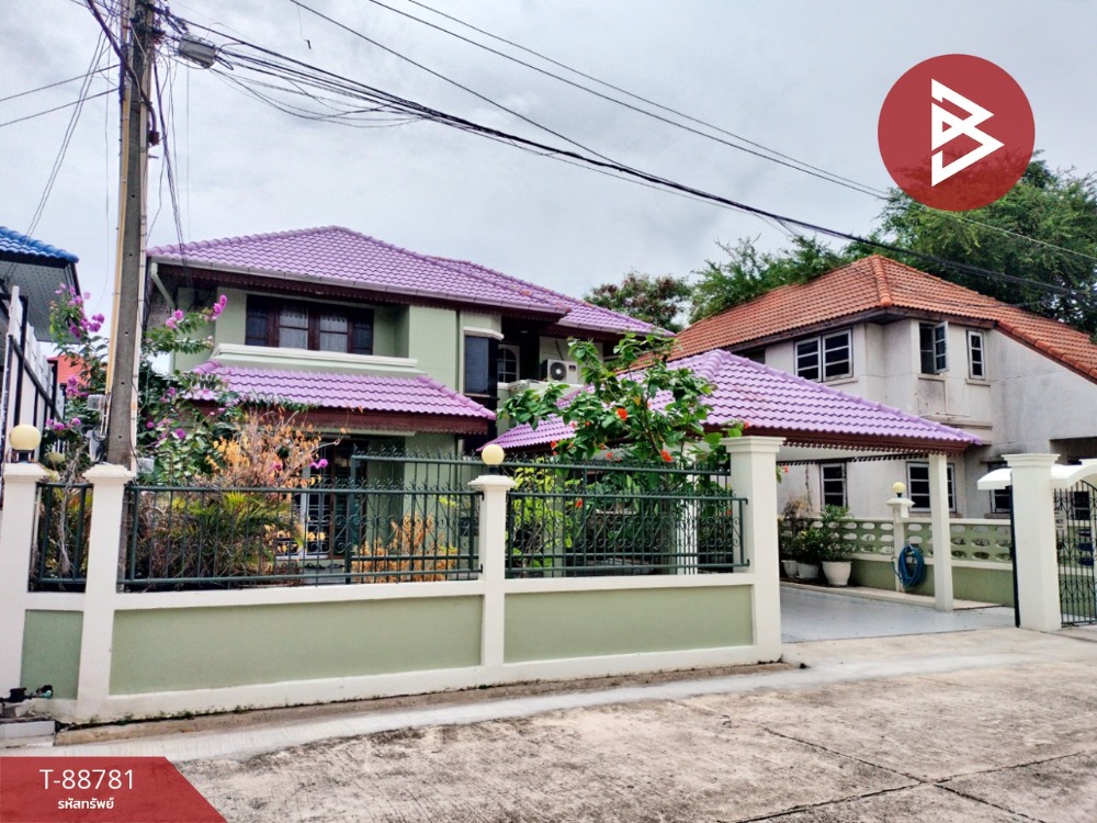 For SaleHousePattaya, Bangsaen, Chonburi : Single house for sale Ratchakorn Home Resort Village, Chonburi