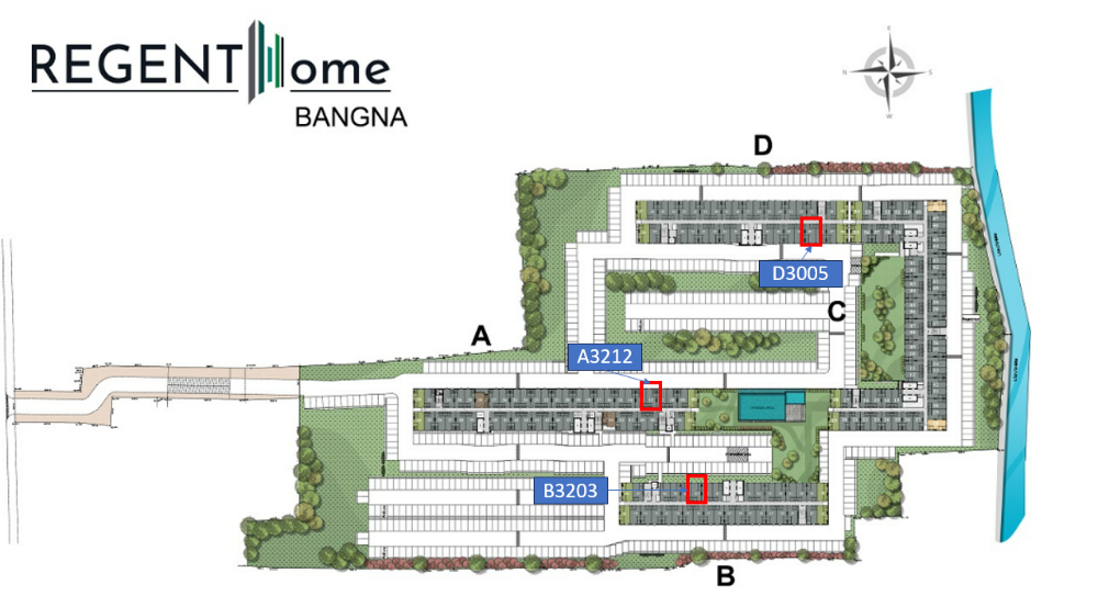 Sale DownCondoBangna, Bearing, Lasalle : Condo down payment for sale, Regent Home Bangna (new project), view inside, owner sells it himself.