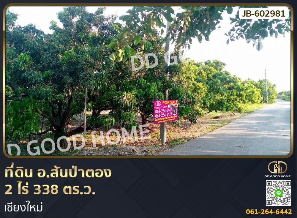 ขายที่ดินเชียงใหม่ : ที่ดิน อ.สันป่าตอง 2 ไร่ 338 ตร.ว. เชียงใหม่